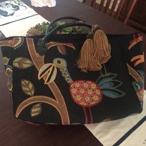 Stunning Handcrafted Large Zippered Tote Bag